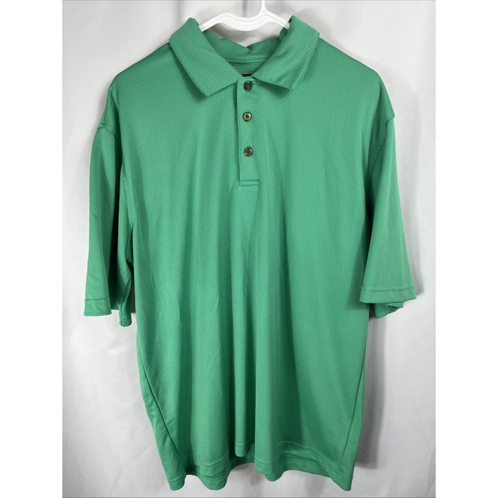 Pebble Beach Performance Green Men's Golf Polo Shirt Size Large